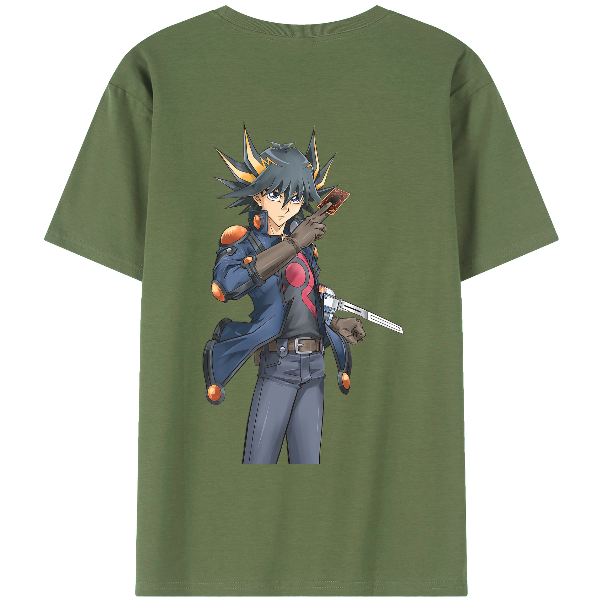 （画像用） 遊☆戯☆王 Yu-Gi-Oh! 綿100％ メンズ半袖Tシャツ（バックプリント） 通気性